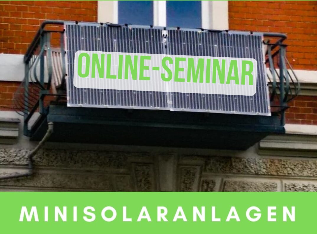 Klima Campus Act Now Events: Online Seminar Mini-Solaranlagen