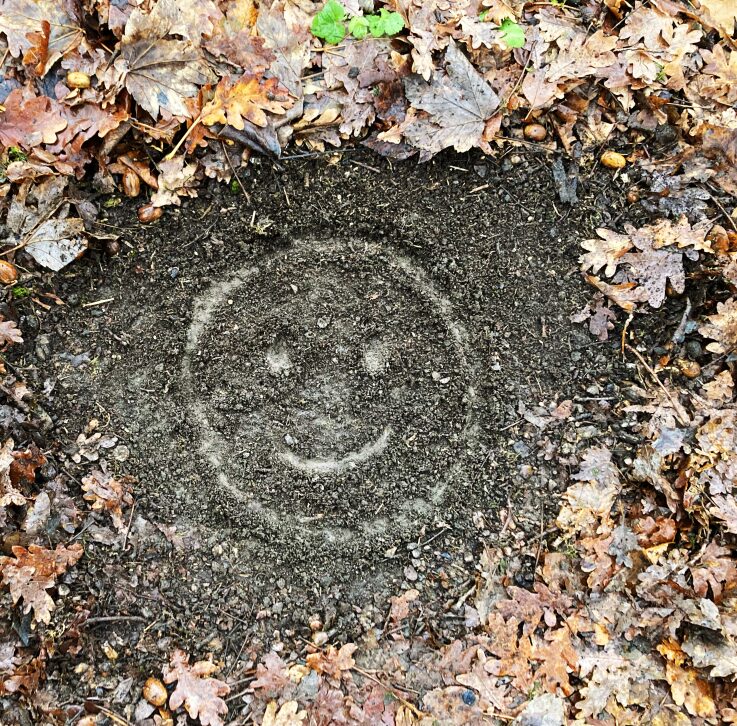 Smiley im Boden
